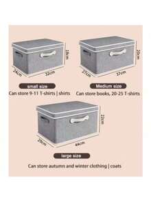 Clothing Storage Bag, Fabric Storage Bins For Shelves, Bedding Moving Bag, Bedroom Storage Bag, Extra Large Capacity Storage Bag, Large Capacity Foldable Storage Box,Moving & Travel Storage Basket, Under Bed Storage Bag ,Suitable For School & Home - 灰色 - 查看 11