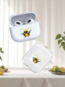 Cute Yellow Duck Pattern Earphone Protective Case, Compatible With IPhone - Also Fits 2/4, Unique Stylish Earphone Shell Compatible With Airpods 3/Pro/Pro2/Pro3, Practical Birthday/Couple Gift, Adorable And Healing Style, Conveys A Relaxed And Fun Atmosphere