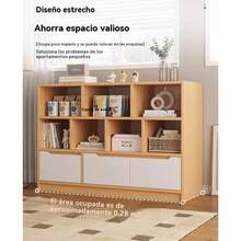 Librero De Madera Con 3 Puertas 140*20*100cm Nuez De Osugi - Marrón - Ver 4