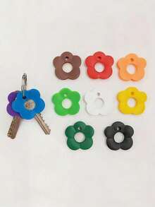 30pcs Colorful Silicone Key Covers, Flower Shaped Elastic Key Caps, Made Of Silicone Material, Easy To Install, Vibrant Colors, Secure Fit, Minimalist And Compact, Suitable For Home Keys - Multicolor - View 6