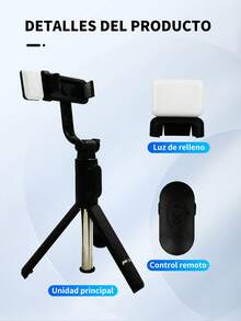Palo de selfie Bluetooth multifuncional con trípode,Palo de selfie extensible de 100CM,mando a distancia Bluetooth desmontable, luz de relleno, soporte ajustable, giratorio, trípode telescópico, trípode de piso profesional diseñado para transmisión en vivo con control remoto inalámbrico, soporte para teléfono inteligente giratorio 360°, estable y antivibración, monopie ideal para viajes y vlogging al aire transmisiones para vacaciones de verano, viajes y actividades al aire libre - Unitalla - Ver 4