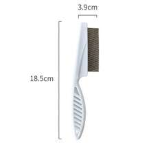 Premium Cat Hair Comb: Stainless Steel Detangling And Massaging Tool With Dense Teeth For Effective Shedding Control And Grooming. - White - View 5