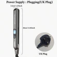 CRASTS 二合一直发卷发棒，陶瓷直板夹，可拉直、卷曲、打造刘海，不伤发。 - 灰色 - 查看 13