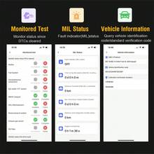 Equipo de prueba de automóviles Escáner Bluetooth OBD2 para iPhone, Android y Windows - Negro - Ver 8