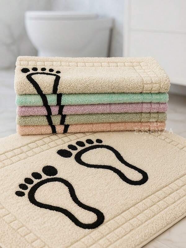 Toalha de Piso Pezinho – Kit com 5 Unidades | 100% Algodão - 45x70cm | Conforto e Qualidade