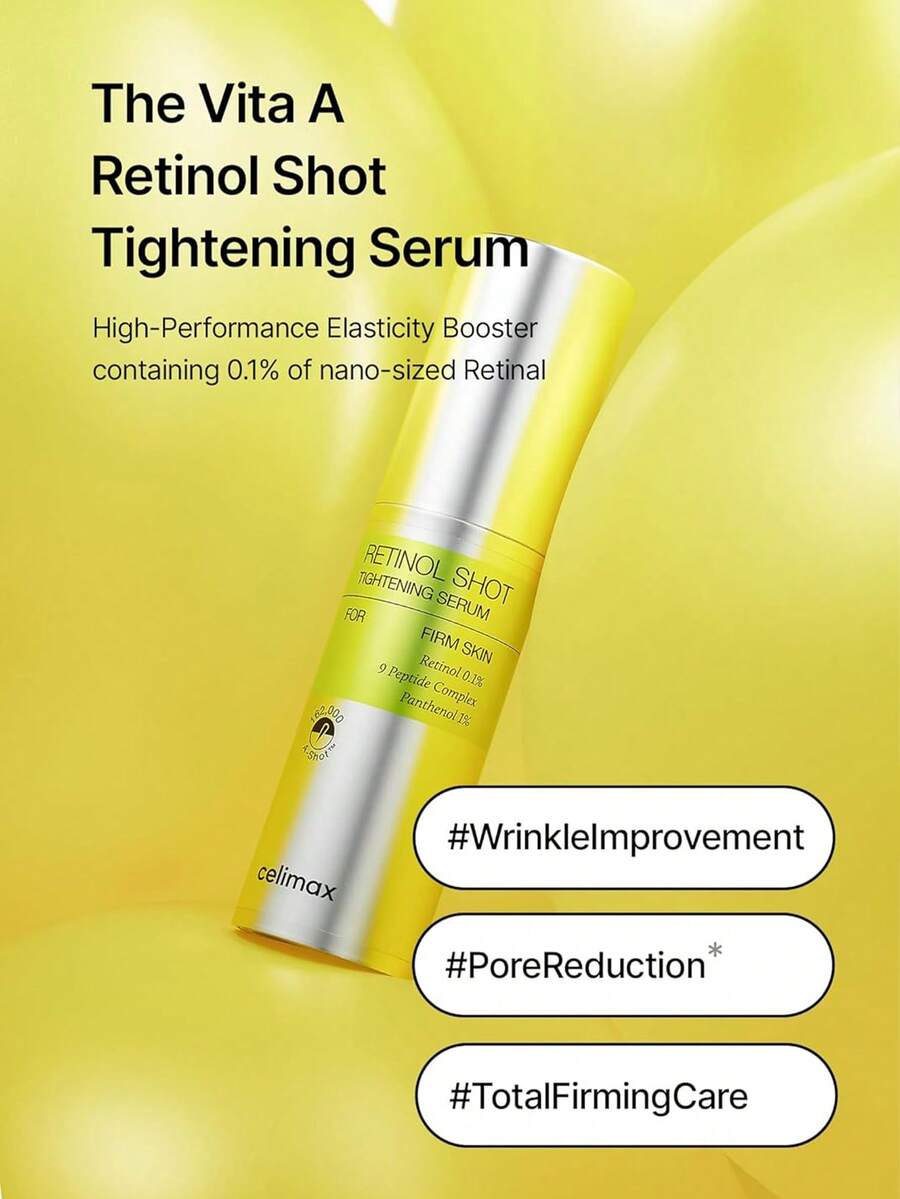 Celimax视黄醇紧致精华：蕴含纯视黄醇和胜肽，收缩毛孔，减少皱纹和细纹，紧致肌肤，抗衰老，令肌肤光滑细腻，30毫升 - 視黃醇緊緻精華﻿ 30ml - 查看 1