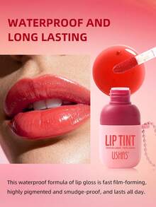 USHAS 果汁唇釉，吊坠设计，3 种颜色可选，轻盈滋润，水果灵感色调，适合日常妆容，节日及送礼必备，打造水润唇妆 - #02 - 查看 6