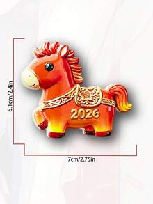1个新年骏马3D立体家居装饰磁性冰箱贴 - 彩色 - 查看 8