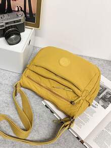 New Lightweight Multi-Compartment Casual Shoulder Crossbody Bag, Fashionable Commuter Bag For Middle-Aged And Elderly Mothers, Minimalist Design - Yellow - View 10