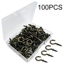 100pcs 0.5 Inch Small Screw Hooks, 1/2 Inch Mini Screw Eye Hooks Jewelry Hooks Micro Metal Screws For Woodwork, Wall, Jewelry, Crafts, Keychains, Plants, Wind Chimes - Multicolor - View 10