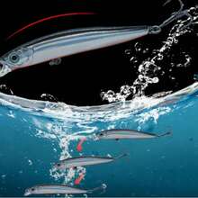 8.5cm 16.5g Sinking Pencil Fishing Lure, Laser Bionic Design, Long Distance Casting Quick Retrieval Fishing Lure - Navy Blue - View 4