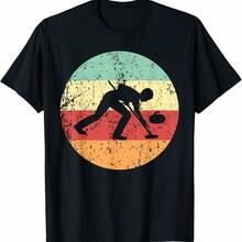Curling Vintage Curler Cool Retro 1970's Style Circle T-Shirt - 黃色 - 查看 1
