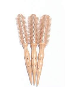 Professional Salon-Grade Wooden Round Hair Curling Brush, Combines Massage And Styling Functions, Suitable For Women's Home Or Travel Use. A Multi-Functional Brush That Combines "Curling + Styling + Massage" In One. - Multicolor - View 4