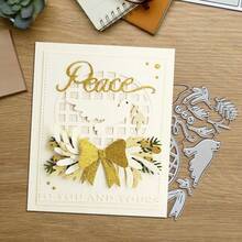 Creative Grid And Bow Metal Cutting Dies, DIY Scrapbooking Album And Embossing Stencil, Greeting Card Making Tool, Card Paper Cutting Crafts ,Gift Card Making Template Die Cuts. - Silver - View 5