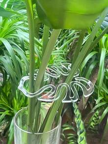 12/6/2/1件装金属龟壳叶形植物支架 - 耐用强力夹，龟壳竹子支撑系统，植物茎秆固定器，促进植物健康生长，装饰性花园支撑结构，攀援植物棚架，金属稳定器，植物生长支撑，植物支撑结构，攀援植物棚架 - 金色 - 查看 8