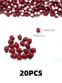 【花园装饰套装】50/20/10个不同尺寸树脂瓢虫摆件 - 适用于微缩景观、多肉植物盆栽、庭院及室内/室外场景 - 创意工艺品 - 彩色 - 查看 9