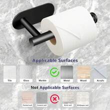 Self-Adhesive Rust-Proof Toilet Paper Roll Holder, No Drilling Required, Suitable For Bathroom, Kitchen, Washroom