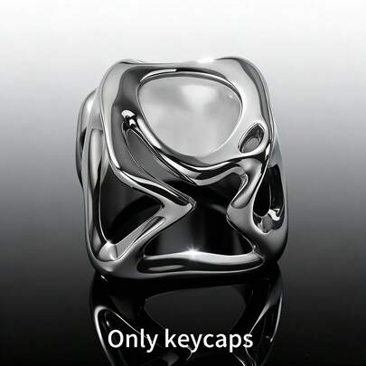 1个液态金属电镀键帽，电镀工艺，交叉界面，ABS材质