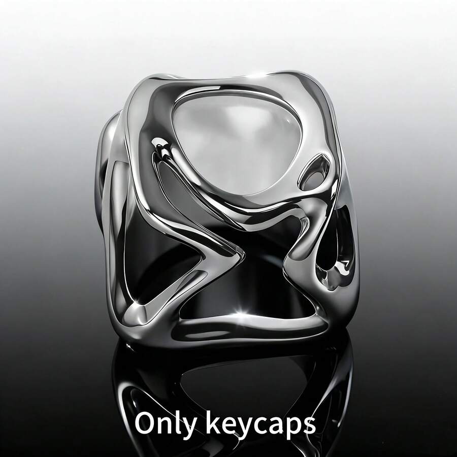 1个液态金属电镀键帽，电镀工艺，交叉界面，ABS材质 - 銀色 - 查看 1