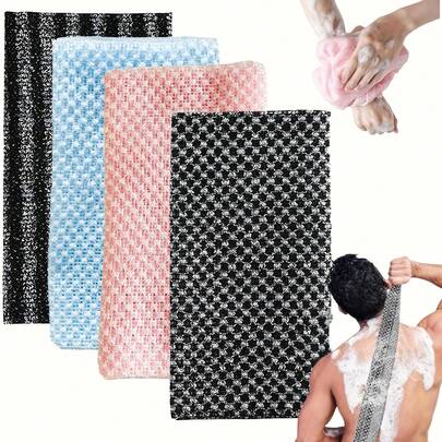 Japanese Style Exfoliating Bath Towel, Shower Brush, Back Scrubber, Exfoliating Pumice Bath Sponge, Unisex Daily Care Towel, Bathroom Accessories