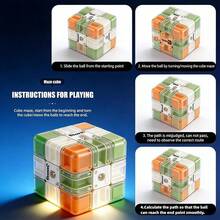 3D Rolling Ball Maze Cube, Large Labyrinth 3D Puzzle Maze Cubes, Puzzle Mazes Cube, Engaging Brain Teaser Toy, Helps Relieve Stress And Cultivate Logical Thinking (Blue) - 1 - 查看 6