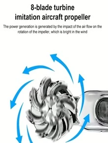 2个装汽车LED日间行车灯风力驱动LED泛光灯辅助照明摩托车灯汽车日间前大灯 - 2pcs - 查看 8