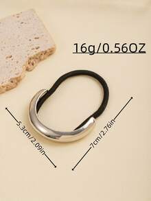 1pc/3pcs Women Metal Luxury Bow Hair Accessories Hair Scrunchies, Suitable For Summer Beach Vacation Matching Hair Ties Ponytail Holders Hair Elastics Hair Rope, Gold Head Piece, Hair Bobbles ,Gifts Hairbands - 銀色 - 查看 5