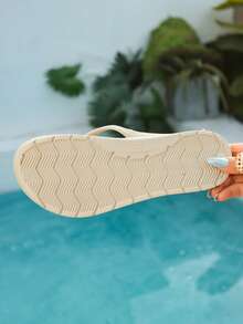 Dép xỏ ngón unisex mùa xuân-hè có hỗ trợ vòm chân, đế bằng chống trượt, chất liệu EVA chống thấm nước, mềm mại và thoải mái, phù hợp cho các cặp đôi, đi biển, hồ bơi, kỳ nghỉ, bơi lội, hoạt động ngoài trời, đi trong nhà, dép đi trong nhà - Màu Khaki - Xem 12