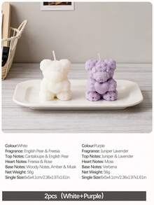 2pcs/4pcs Rose Bear Scented Candles - Cute Decorative Items And Handmade Gifts, Suitable For Women/Friends, Ideal For Wedding Souvenirs, Elegant Decorations And Gifts, Valentine's Day Gifts, Graduation Gifts, And Bedroom & Room Decor. - Multicolor - View 25