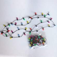 1m Miniature Doll String Lights: 1/12 Scale Fake Miniature Lamps For New Year, Easter, Celebrations, Electroplated Mini Light Bulb Beads String, Non-Electric, Multi-Style Christmas Holiday Decor Lights, Party Decoration, Model Scenes (Random Lamp Color) - Multicolor - View 18