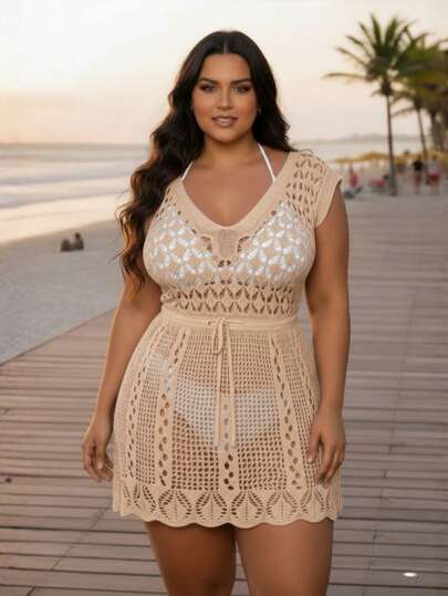 Saída de praia plus size saida de banho moda trico croche piscina verão