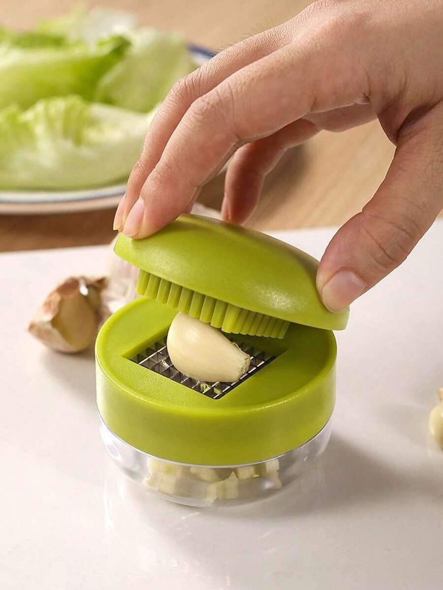 1pc Mini Garlic Crusher, Handheld Garlic Mincer, Garlic Press For Home Use - Multicolor - View 1