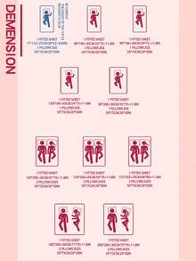 2/3 pezzi Lenzuola aderenti con stampa fragola rosa pastello, morbide e traspiranti per una camera da letto accogliente, protettore antiscivolo per materasso (Singolo/Matrimoniale/Queen/King) - Multicolore - Visualizzare 5