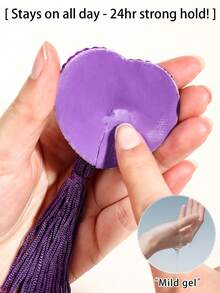 TSLBNRIO Ladies' Sexy Metallic Nipple Covers With Flowing Tassels. With A Flounce Design, They Are Dazzling And Shiny. This Strapless Bra Is Perfect For Parties, Music Festivals, Carnivals, Beaches, And Nightclubs. - Multicolor - View 6