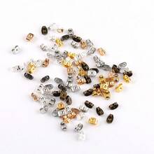 A Box Of 400 Pieces Of 6mm Earbud And Earplug Accessories, Featuring Butterfly Buckle Metal Ear Holders - Used As DIY Handmade Earring And Ear Hook Plug Accessory Materials
