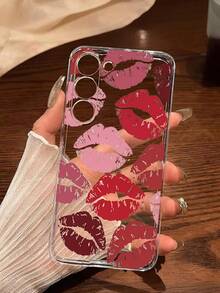 1pc Fiery Lips Soft Phone Case Compatible With Huawei Honor, Redmi, Galaxy A04e/12/A13/A14/A34/A50/A52/A53/A54/S21/S22/S23/S24/S25/S25Ultra/S25FE/S26/S26 PLUS/S26 ULTRA/S26 EDGE, 6A/7A/8A, 12T/13T/15T/15T Pro - Clear - View 1