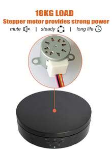 5.1 Inch/13cm Electric Turntable, Suitable For 360° Panoramic Photography, Load Capacity 8.8 Lbs/4kg, 360° Adjustable Rotating Base, Applicable For Photography, Jewelry, 3D Models, Watches, Battery/USB Powered, Electric Turntable