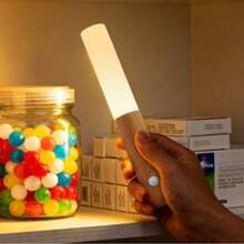 This 1-In-1 LED Motion Sensor Light (Wood Grain Finish) Is A Multi-Functional Night Light/Cabinet Light/Flashlight/Wardrobe Light/Bedside Lamp. It Is Also A USB Rechargeable Ambient Light And Magnetic Wall Light. - Three Colors Of Light - View 7