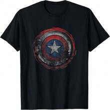 Comics Di Painted Captain A Shield T-Shirt - Đen 2 - Xem 1