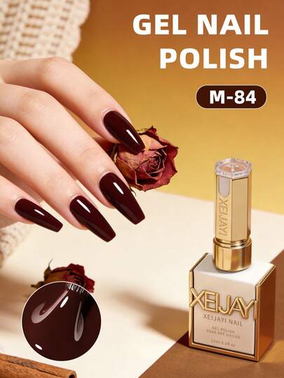 XEIJAYI 1pc 15ML Red Gel Pure Nail Polish Gel Nail Polish Lasting Immersion UV LED High Saturation Firm Salon Design Suitable For Female Nail