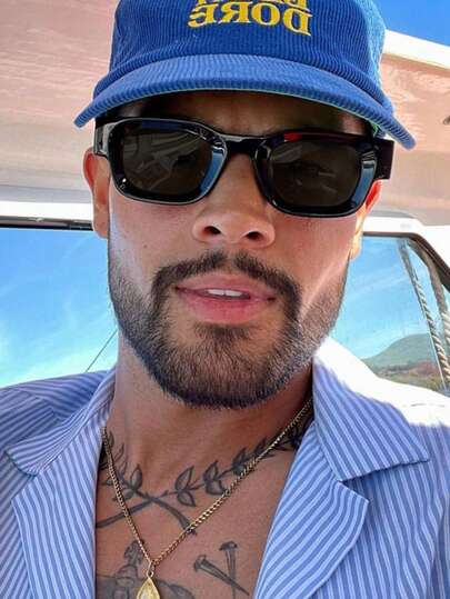 1pc Retro Square Frame Fashion Glasses, Fashionable Personalized Glasses For Men, Suitable For Outdoor Driving