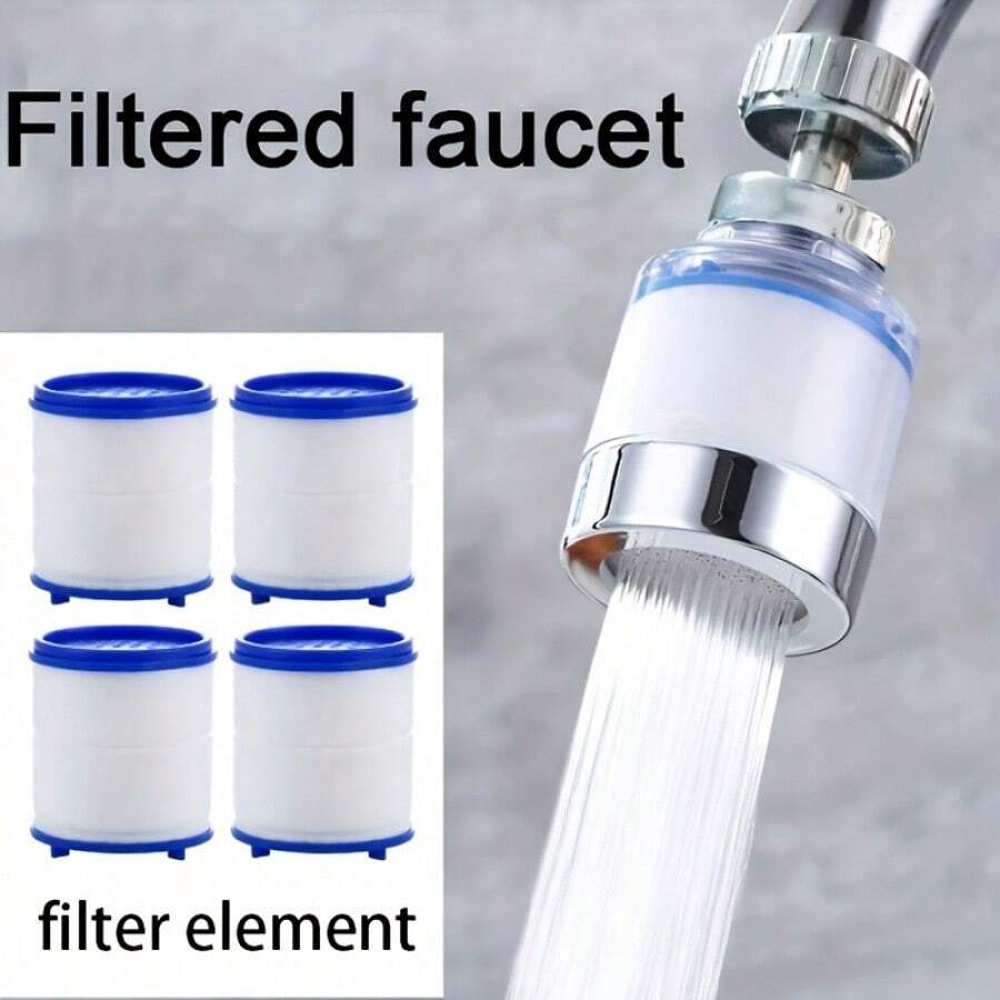 1 Stück Universal 4+1 Armaturenfilter Set - Edelstahl & ABS Material, austauschbare Filterkartusche | Liefert sauberes Trinkwasser für Zuhause, Outdoor und Camping