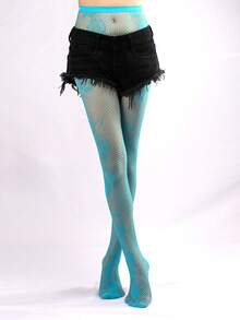 1件装女士性感花卉图案镂空网眼连裤袜 - 彩色 - 查看 19