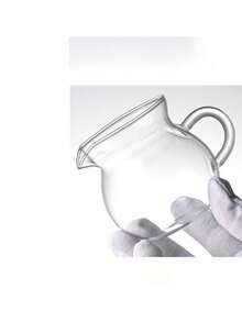 250ml Small Glass Coffee Creamer Pitcher, Milk Jug, Espresso Milk Frothing Pitcher, Heat Resistant Glass - Transparent - View 5