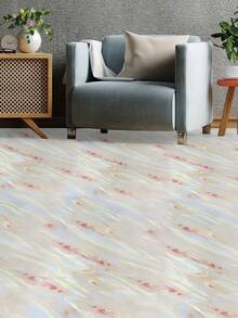 1片黄色仿玉石地板贴纸，防水耐磨大理石纹理墙纸，适用于客厅、卧室、家居装饰翻新，尺寸为15.75英寸*39.37英寸/15.75英寸*118.11英寸 - 米色 - 查看 3