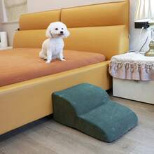 1pc Plush Warm Pet Stair Ramp, Elderly/Small Dog Assistance Ladder, Protect Every Step, Easy Up And Down, Love Lasts Longer. Sofa Bed Dog Steps, Washable Sponge Pet Stairs For Sofa, Bed, Teddy, Small, Elderly Cats And Dogs - Dark Green - View 17