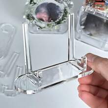 [8pcs/12pcs Clear Card Display Rack] Clear Card Display Rack Stand | Desktop Card Sleeve Storage For Back To School | Home & Room Decoration - Transparent - View 5