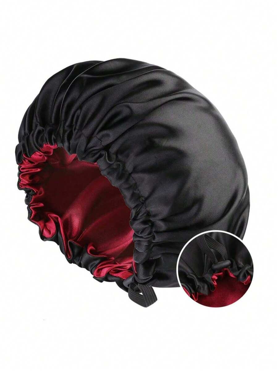 Mũ ngủ lụa, mũ trùm tóc satin, mũ ngủ lụa mềm mại co giãn, mũ che tóc xoăn bằng lụa, mũ ngủ satin rộng vành màu trơn co giãn thời trang dành cho nữ, mũ chăm sóc tóc hàng ngày thoải mái, mềm mại, thoáng khí/mũ tắm trang trí phòng tắm