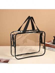 Bộ 2 túi đựng đồ chơi trẻ em trong suốt có khóa kéo và nhãn dán, được làm từ nhựa PVC trong suốt, có thể tái sử dụng, thích hợp để đựng trò chơi cờ bàn, khối xếp hình, ghép hình và đồ chơi, lý tưởng để cất giữ đồ dùng trong phòng trẻ. - Nhiều màu - Xem 13