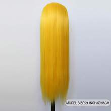 ZigZag Hair 13x4 Lace Front Wig, Synthetic Heat Resistant Fiber High Temperature Silk No Glue Wig, Pre-Plucked Natural Hairline, Long Straight Hair Suitable For Women's Daily Wear, Parties And Cosplay - Multicolor - View 7